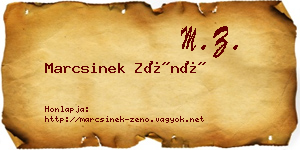 Marcsinek Zénó névjegykártya